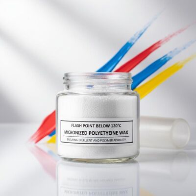 شمع البولي إيثيلين الميكروني بنقطة وميض أقل من 120 درجة مئوية يضمن ثباتًا حراريًا ممتازًا ويستخدم في الدهانات ومضافات البوليمر